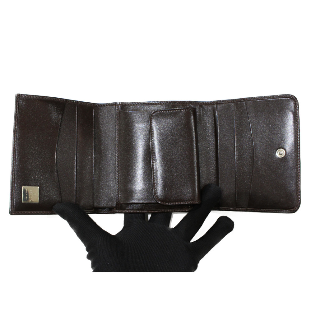 Fendi Zucca Tri-Fold Folding Compact Wallet Brown - image 5